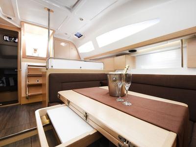 Salon of Vili, a Elan Impression 40 sailboat at Zadar, Croatia