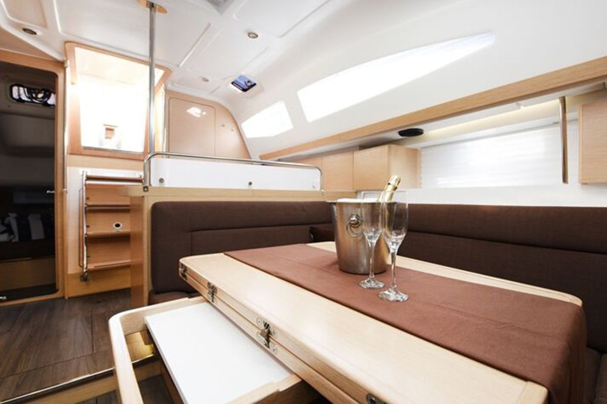 Salon of Vili, a Elan Impression 40 sailboat at Zadar, Croatia