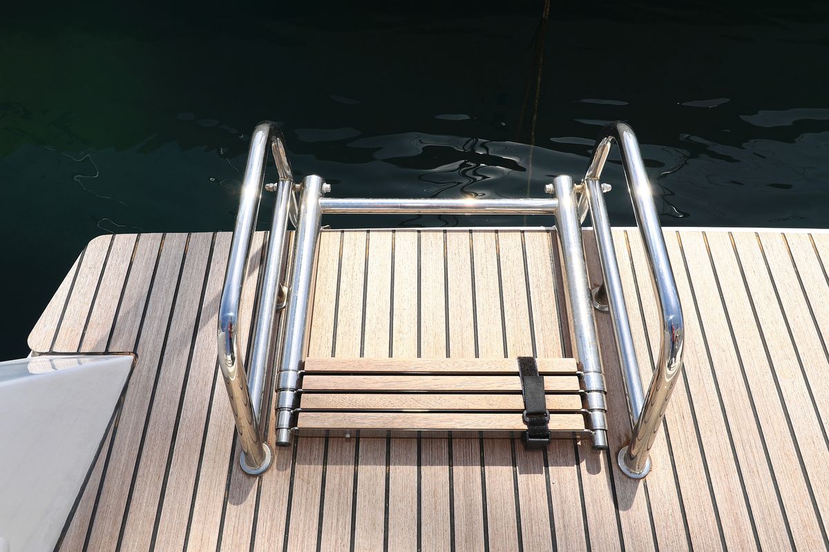 Deck of Family Time, a Lagoon 42 catamaran at Općina Sukošan, Croatia