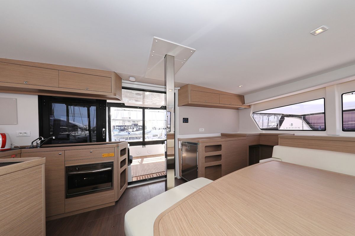 Galley of Family Time, a Lagoon 42 catamaran at Općina Sukošan, Croatia