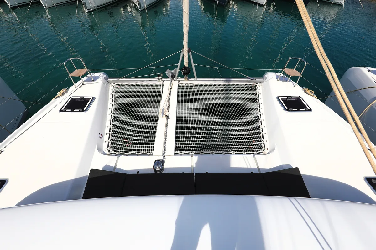 Deck of Family Time, a Lagoon 42 catamaran at Općina Sukošan, Croatia