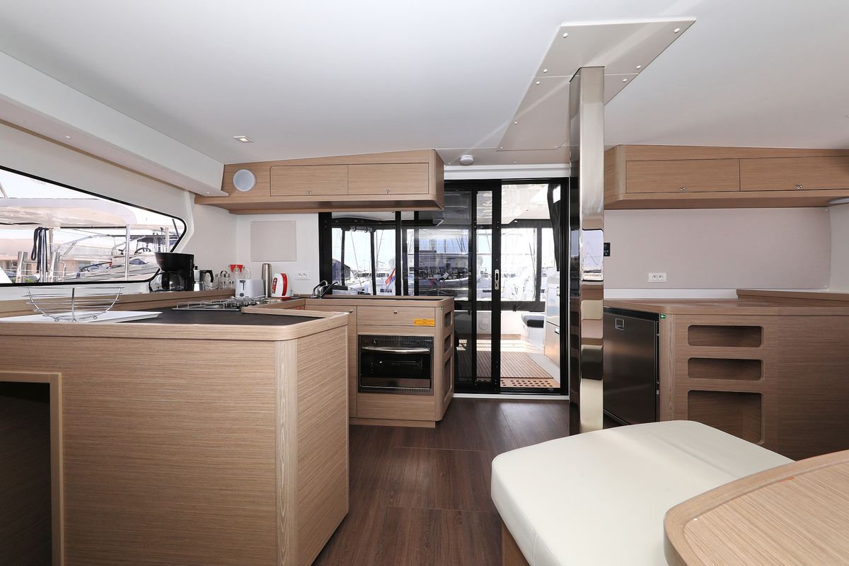 Galley of Family Time, a Lagoon 42 catamaran at Općina Sukošan, Croatia