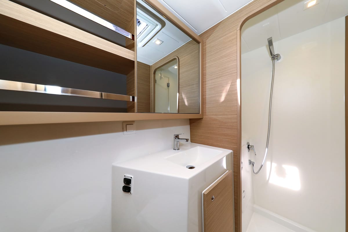 Head on Family Time, a Lagoon 42 catamaran at Općina Sukošan, Croatia
