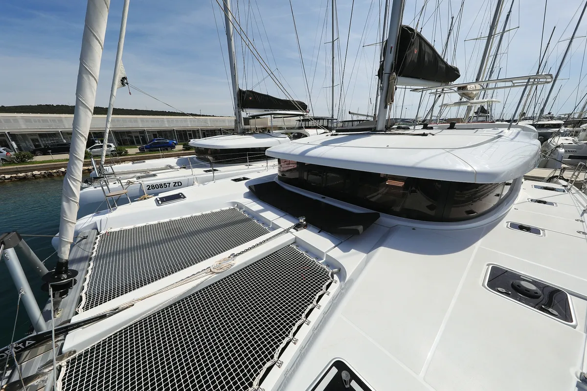 Exterior view of Family Time, a Lagoon 42 catamaran at Općina Sukošan, Croatia
