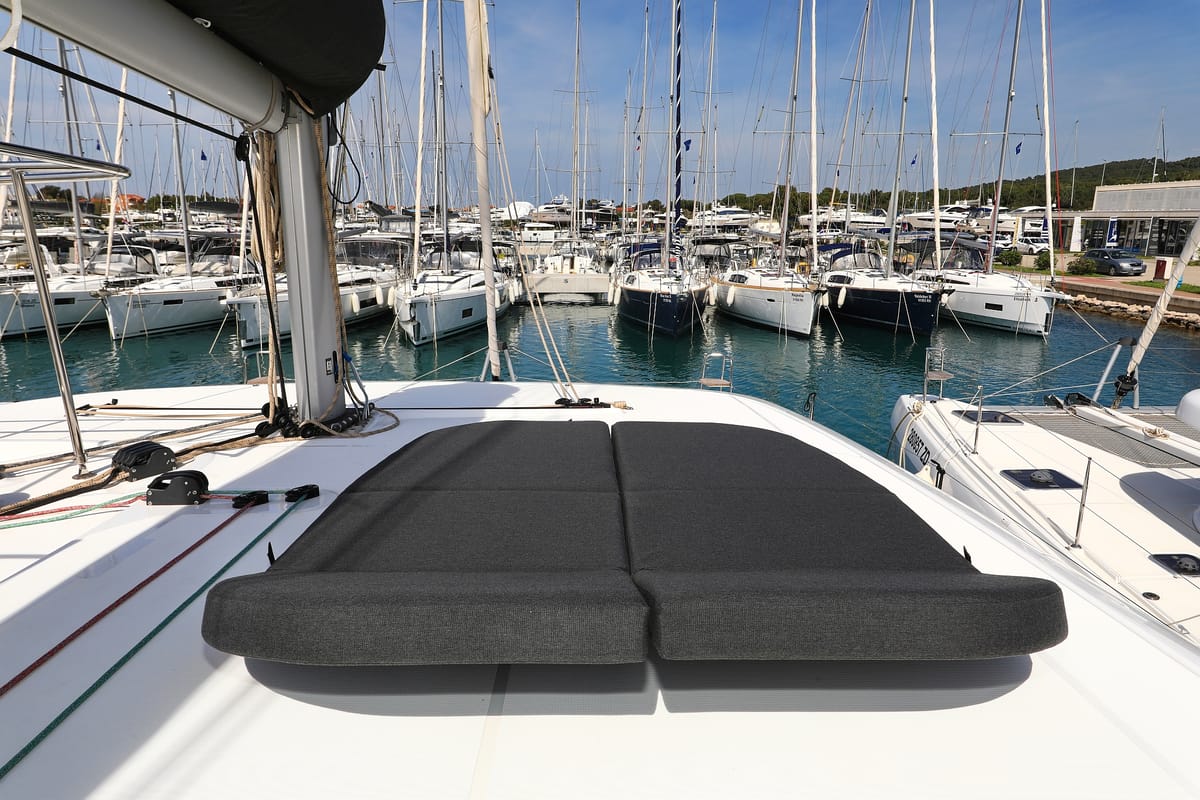 Deck of Family Time, a Lagoon 42 catamaran at Općina Sukošan, Croatia