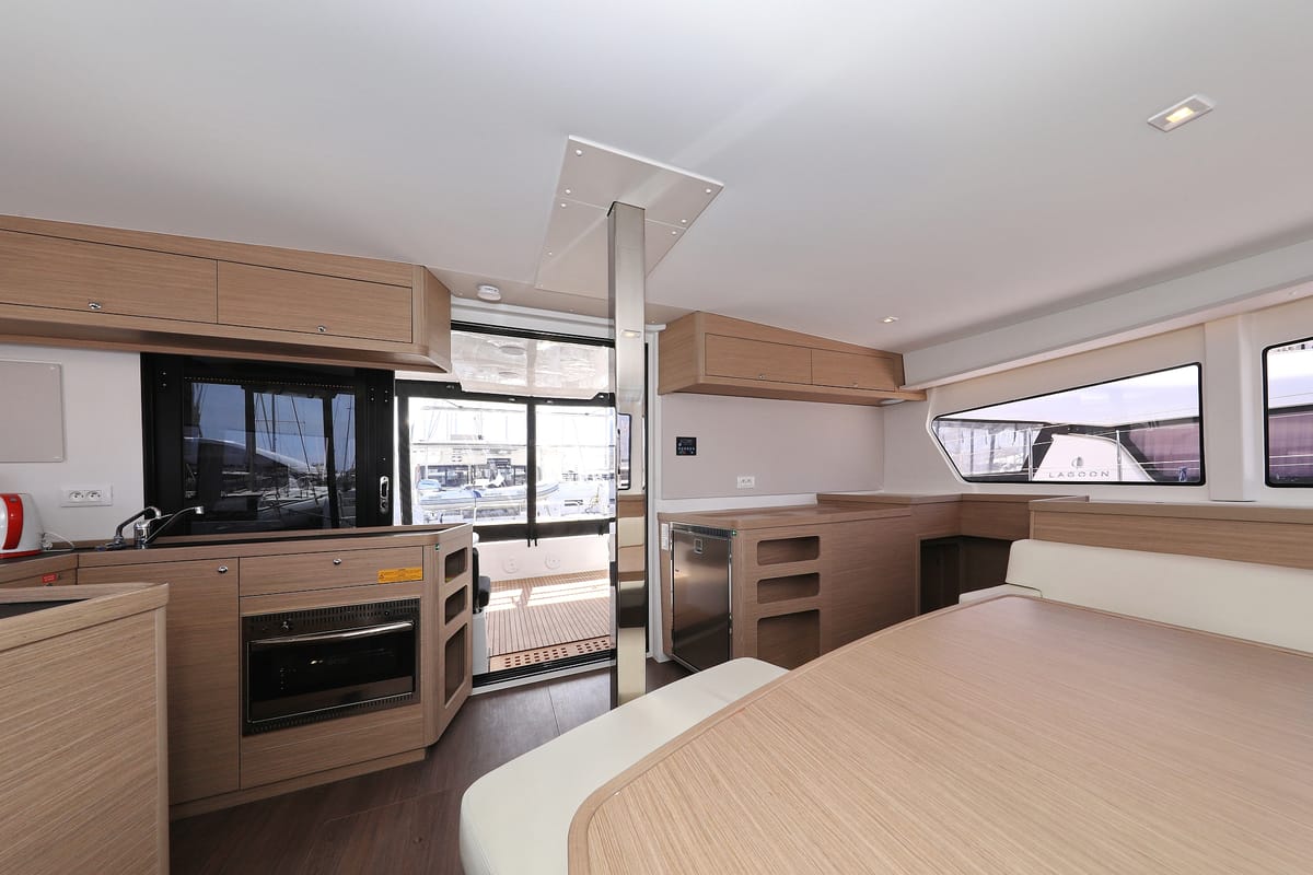Galley of Family Time, a Lagoon 42 catamaran at Općina Sukošan, Croatia
