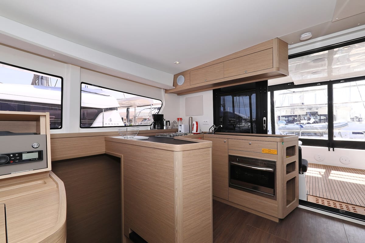 Galley of Family Time, a Lagoon 42 catamaran at Općina Sukošan, Croatia