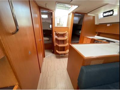 Salon of AF-C4523, a Bavaria C45 sailboat at Athens, Greece
