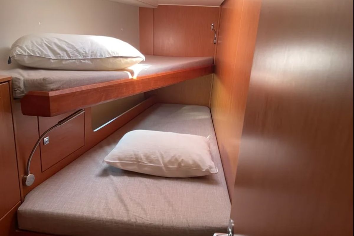 Cabin on AF-C4523, a Bavaria C45 sailboat at Athens, Greece