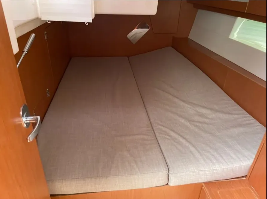 Cabin on AF-C4523, a Bavaria C45 sailboat at Athens, Greece