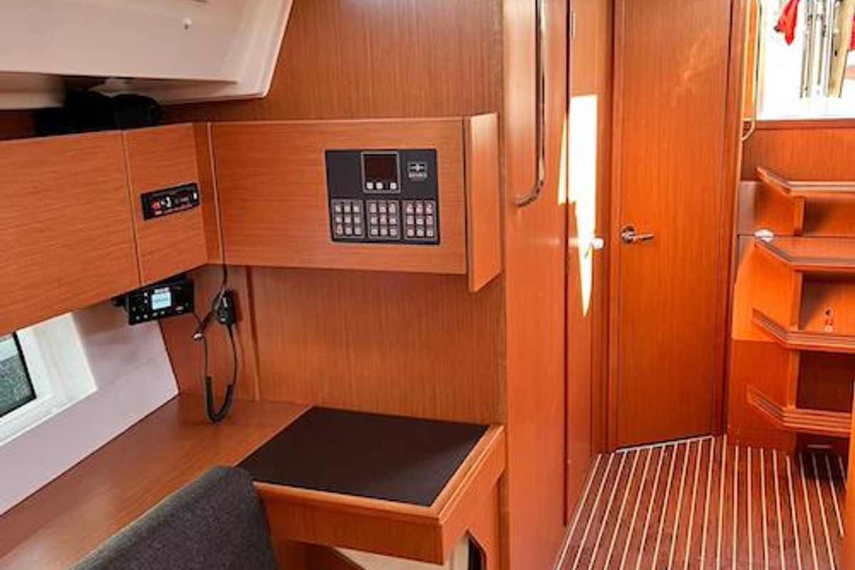 Salon of Brunello, a Bavaria C45 sailboat at Seget Donji, Croatia