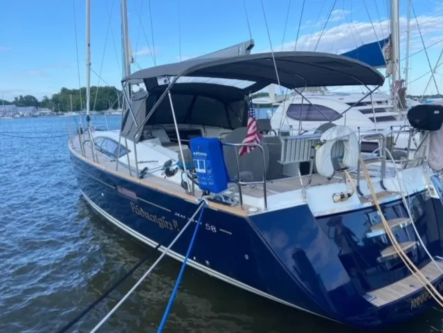 Exterior view of Padraigin II, a Jeanneau 58 sailboat at Chesapeake, United States