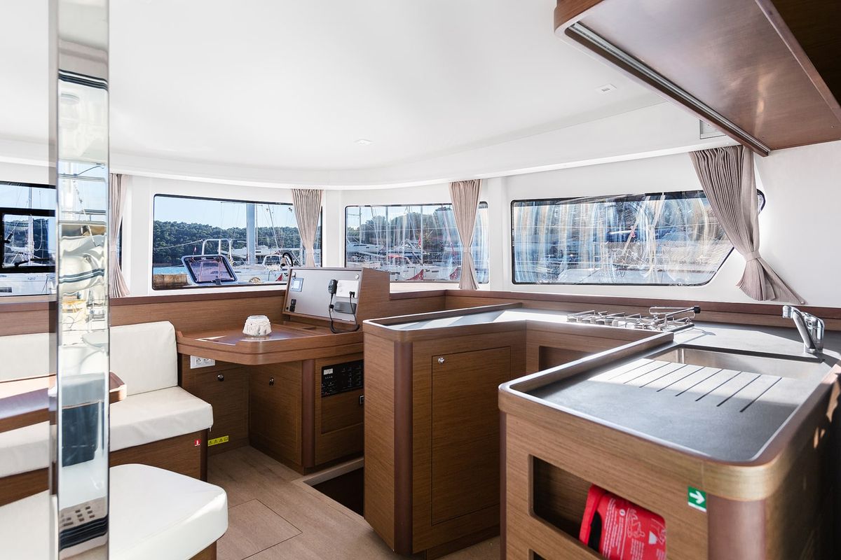 Galley of Mare Fiero, a Lagoon 42 catamaran at Općina Medulin, Croatia