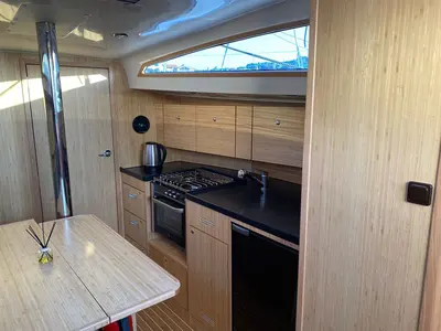 Salon of Furia, a Scandinavia Yachts Scandinavia 35 sailboat at Grad Biograd na Moru, Croatia