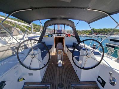 Cockpit of Furia, a Scandinavia Yachts Scandinavia 35 sailboat at Grad Biograd na Moru, Croatia