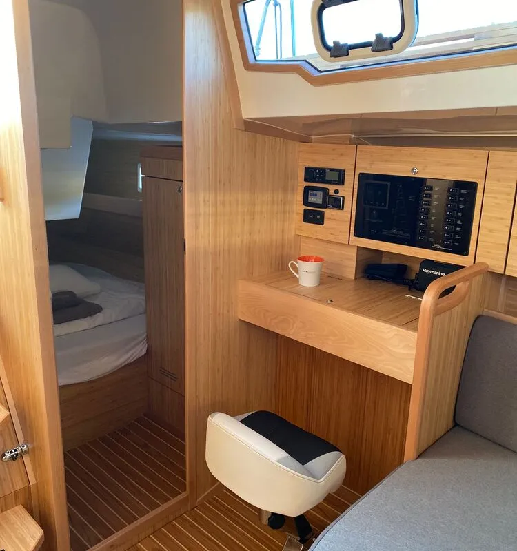 Salon of Furia, a Scandinavia Yachts Scandinavia 35 sailboat at Grad Biograd na Moru, Croatia