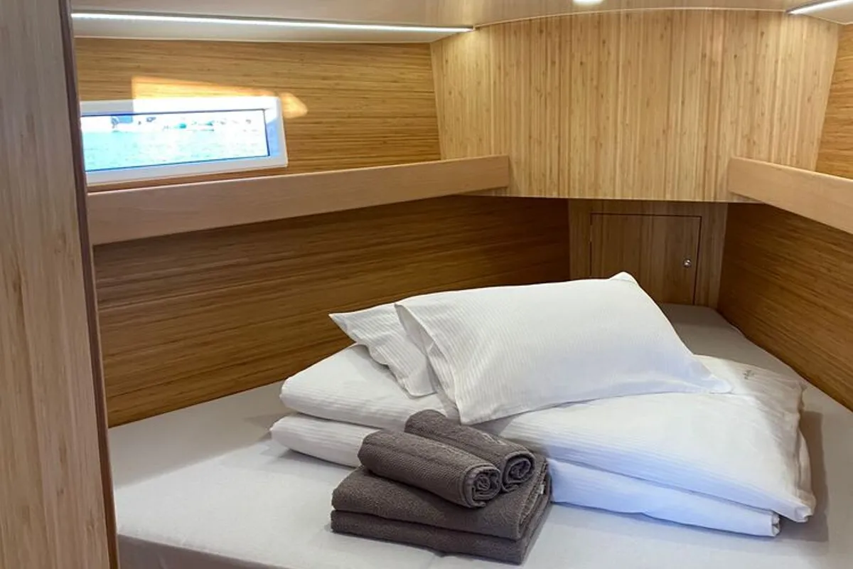 Cabin on Furia, a Scandinavia Yachts Scandinavia 35 sailboat at Grad Biograd na Moru, Croatia
