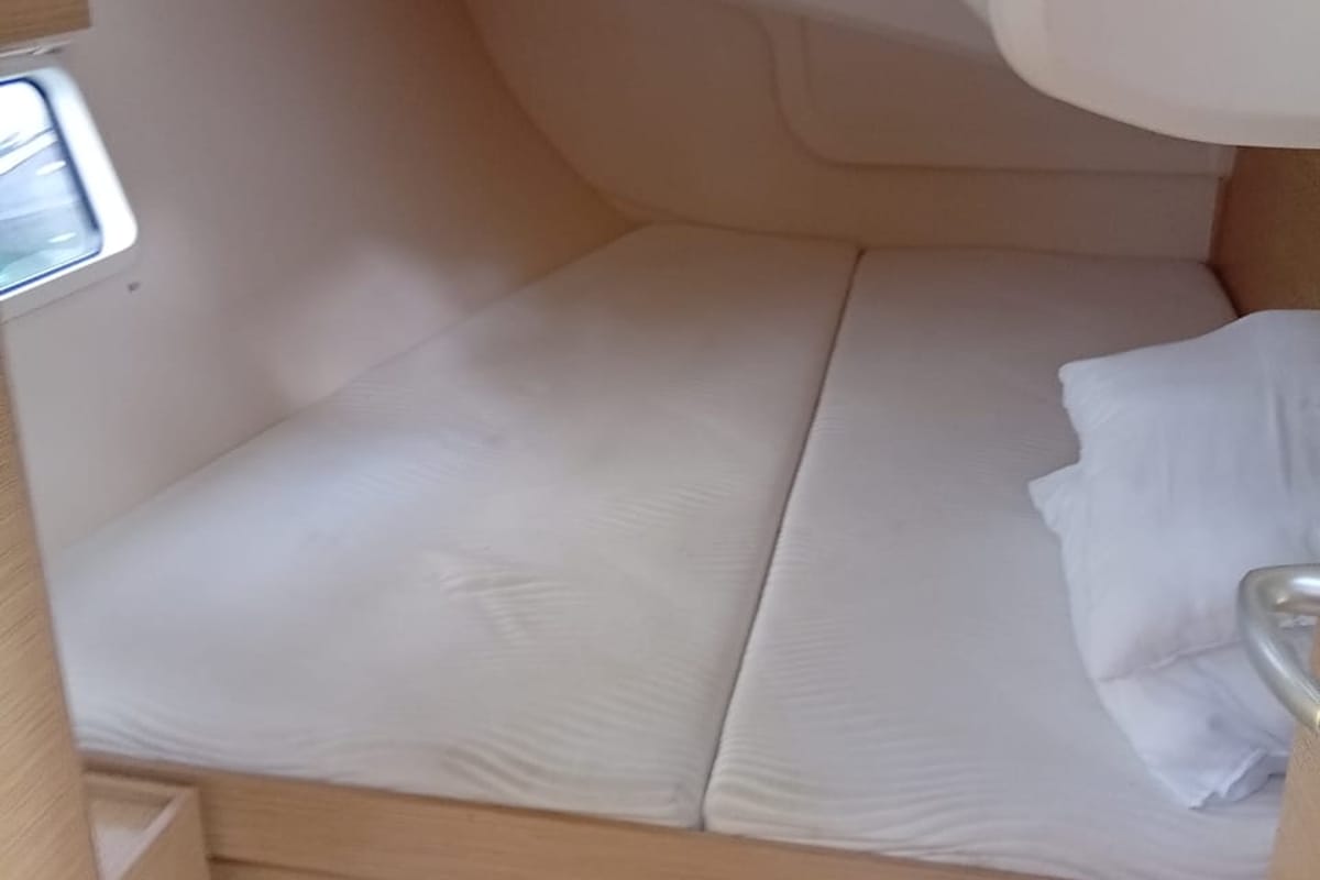 Cabin on Eleni, a Hanse Yachts Hanse 418 sailboat at Kontokali, Greece