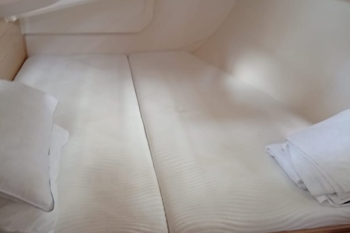 Cabin on Eleni, a Hanse Yachts Hanse 418 sailboat at Kontokali, Greece