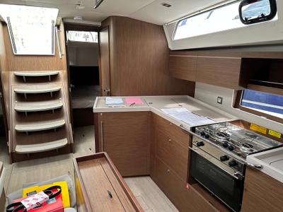 Galley of Bellagio, a Beneteau Oceanis 46.1 sailboat at Fethiye, Turkey