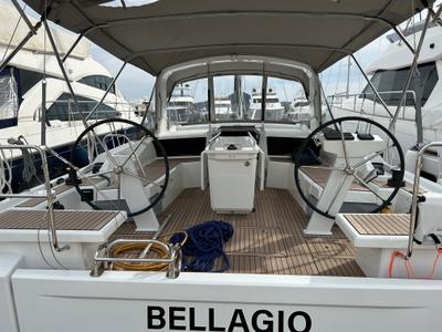 Cockpit of Bellagio, a Beneteau Oceanis 46.1 sailboat at Fethiye, Turkey