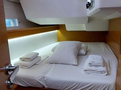 Cabin on YOLO, a Jeanneau Sun Odyssey 479 sailboat at Municipal Unit of Lefkada, Greece