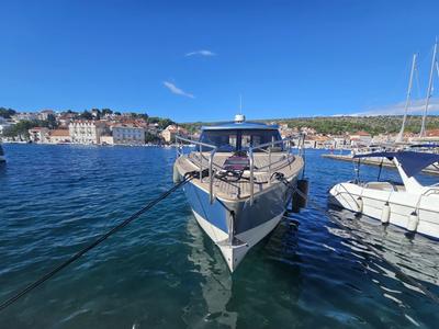 Exterior view of Brioni, a Brioni Yachts Brioni 44 motorboat at Split, Croatia