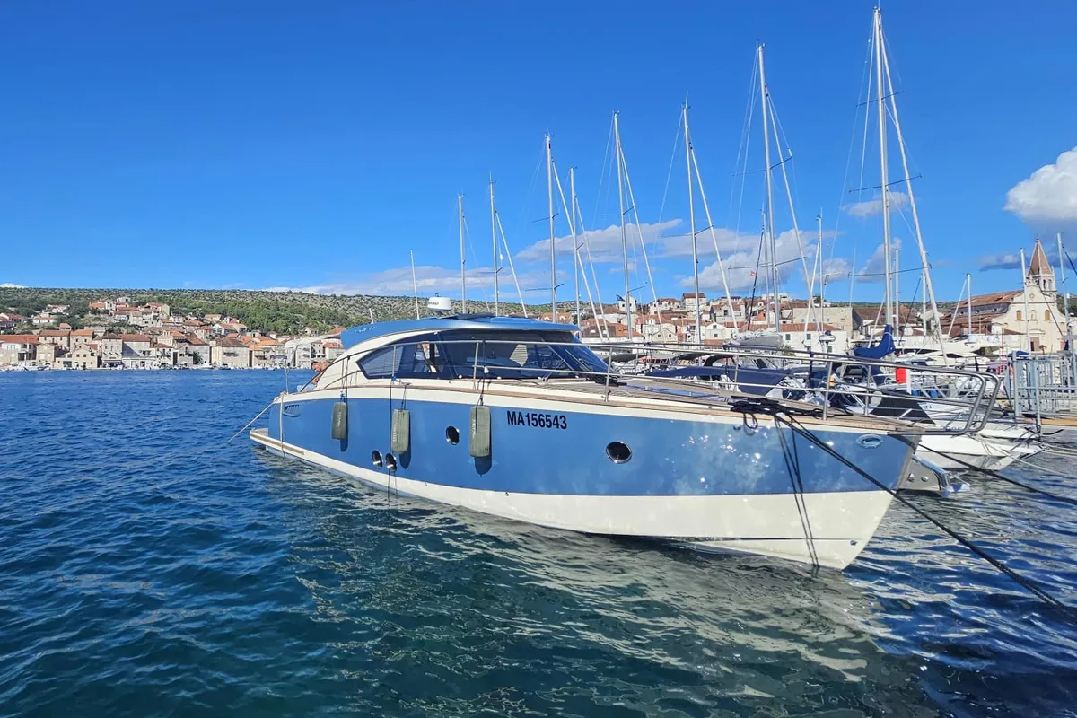 Exterior view of Brioni, a Brioni Yachts Brioni 44 motorboat at Split, Croatia