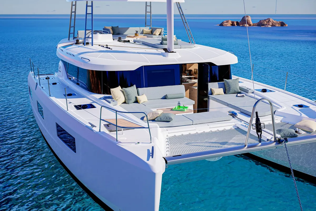 Princess Amona, a Lagoon Lagoon 47 catamaran at Grad Trogir, Croatia