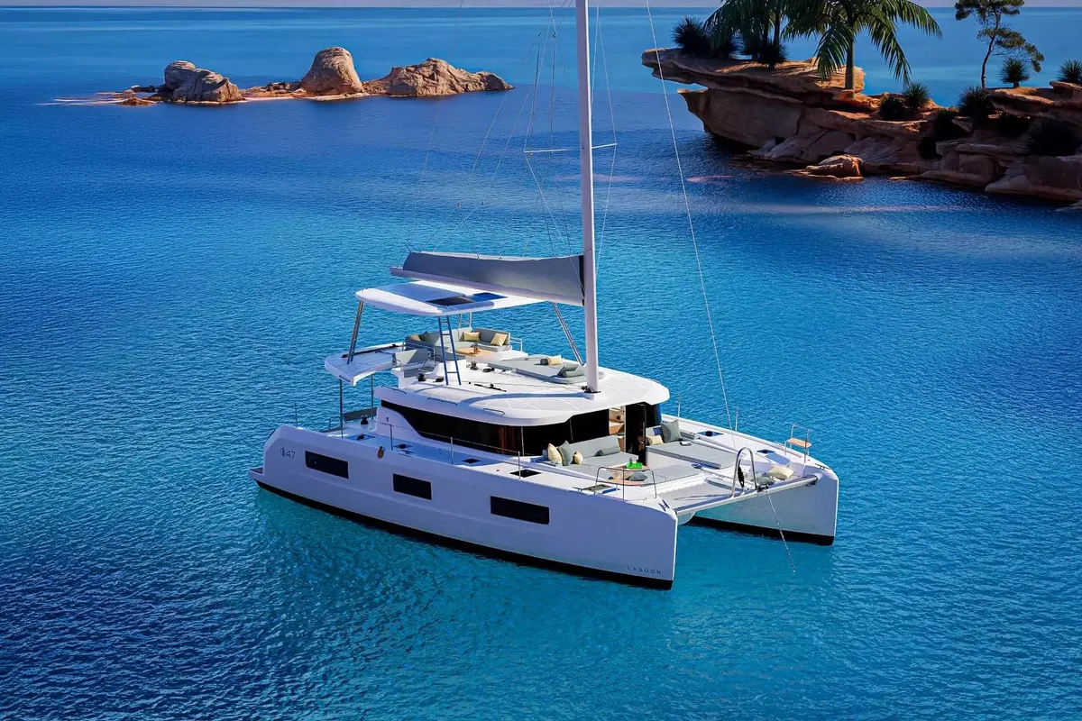 Princess Amona, a Lagoon Lagoon 47 catamaran at Grad Trogir, Croatia