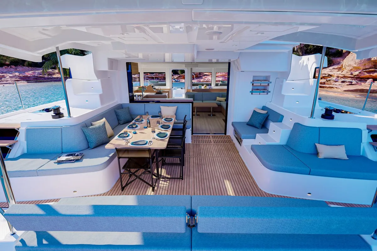 Princess Amona, a Lagoon Lagoon 47 catamaran at Grad Trogir, Croatia