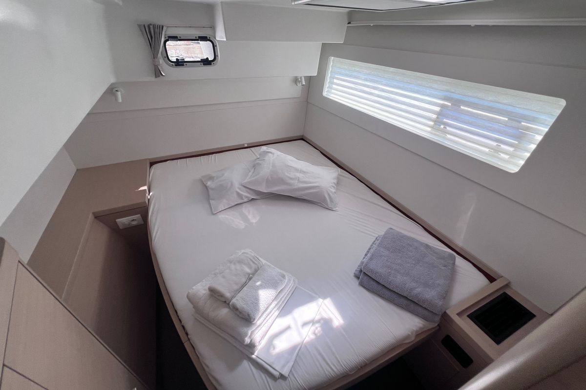 Cabin on Nami Maru, a Lagoon 40 catamaran at Volos Municipality, Greece