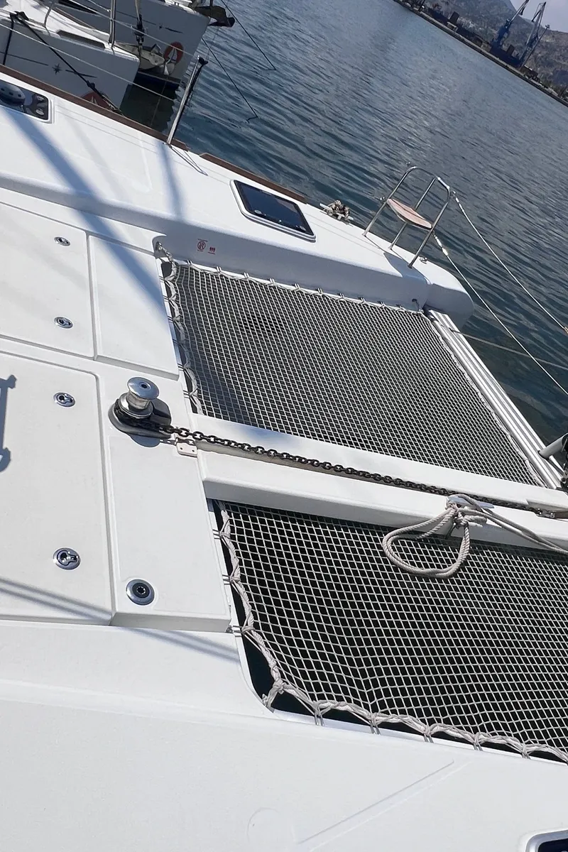 Deck of Nami Maru, a Lagoon 40 catamaran at Volos Municipality, Greece