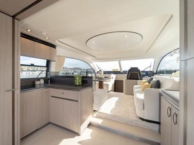 Galley of Leeloo, a Azimut 53 Fly motorboat at Grad Šibenik, Croatia