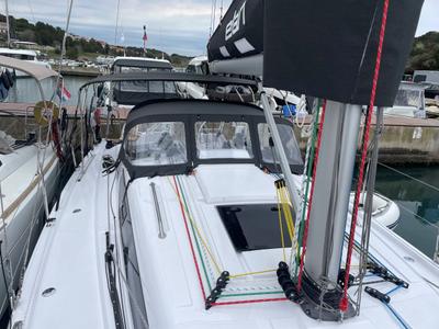Deck of Luna, a Elan E4 sailboat at Grad Pula, Croatia