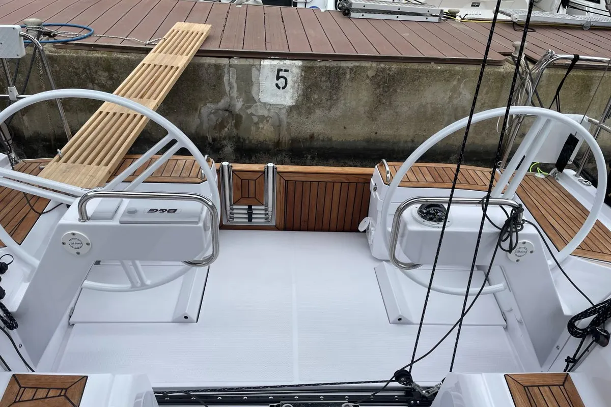 Deck of Luna, a Elan E4 sailboat at Grad Pula, Croatia