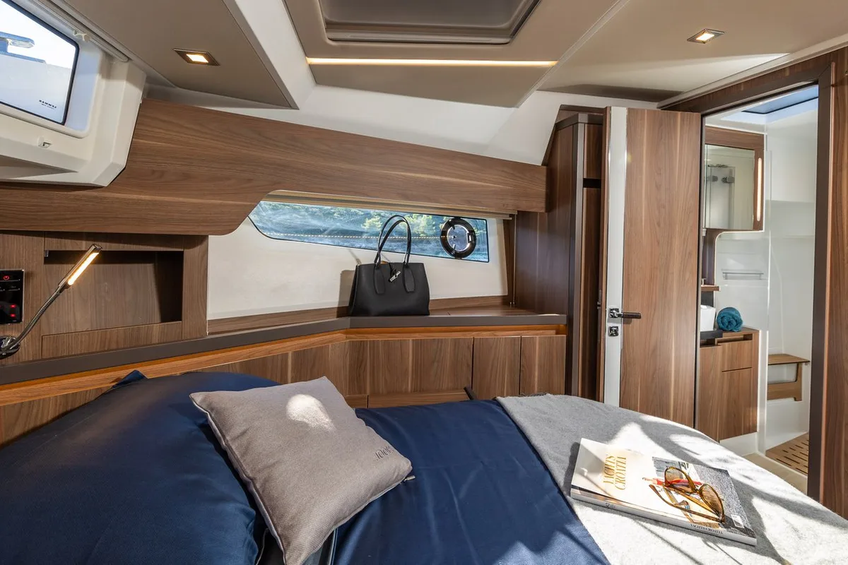 Cabin on Lomar, a Sealine F430 yacht at Dubrovnik, Croatia