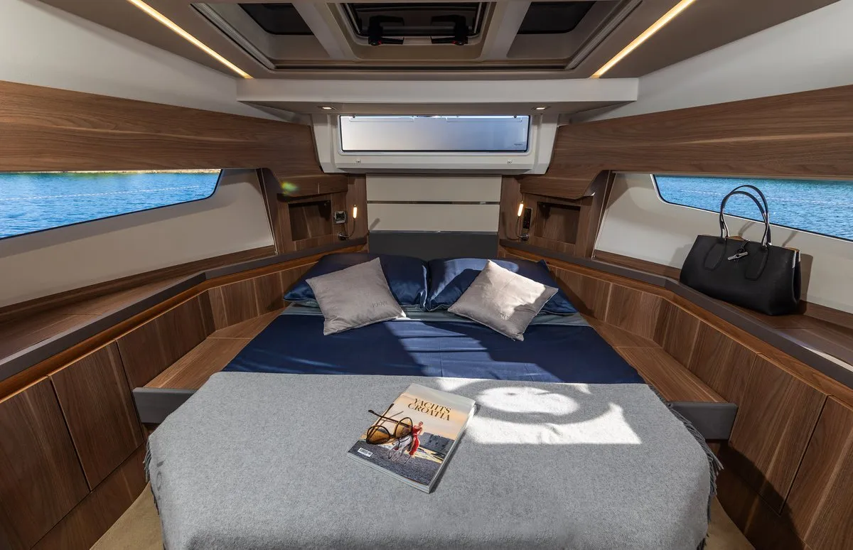 Cabin on Lomar, a Sealine F430 yacht at Dubrovnik, Croatia