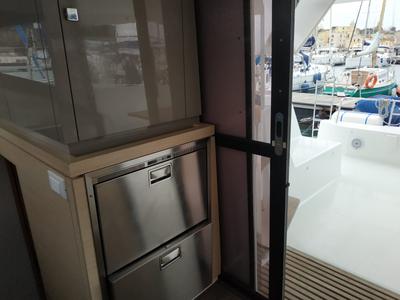 Galley of Margarita, a Fountaine Pajot Lucia 40 catamaran at Procida, Italy