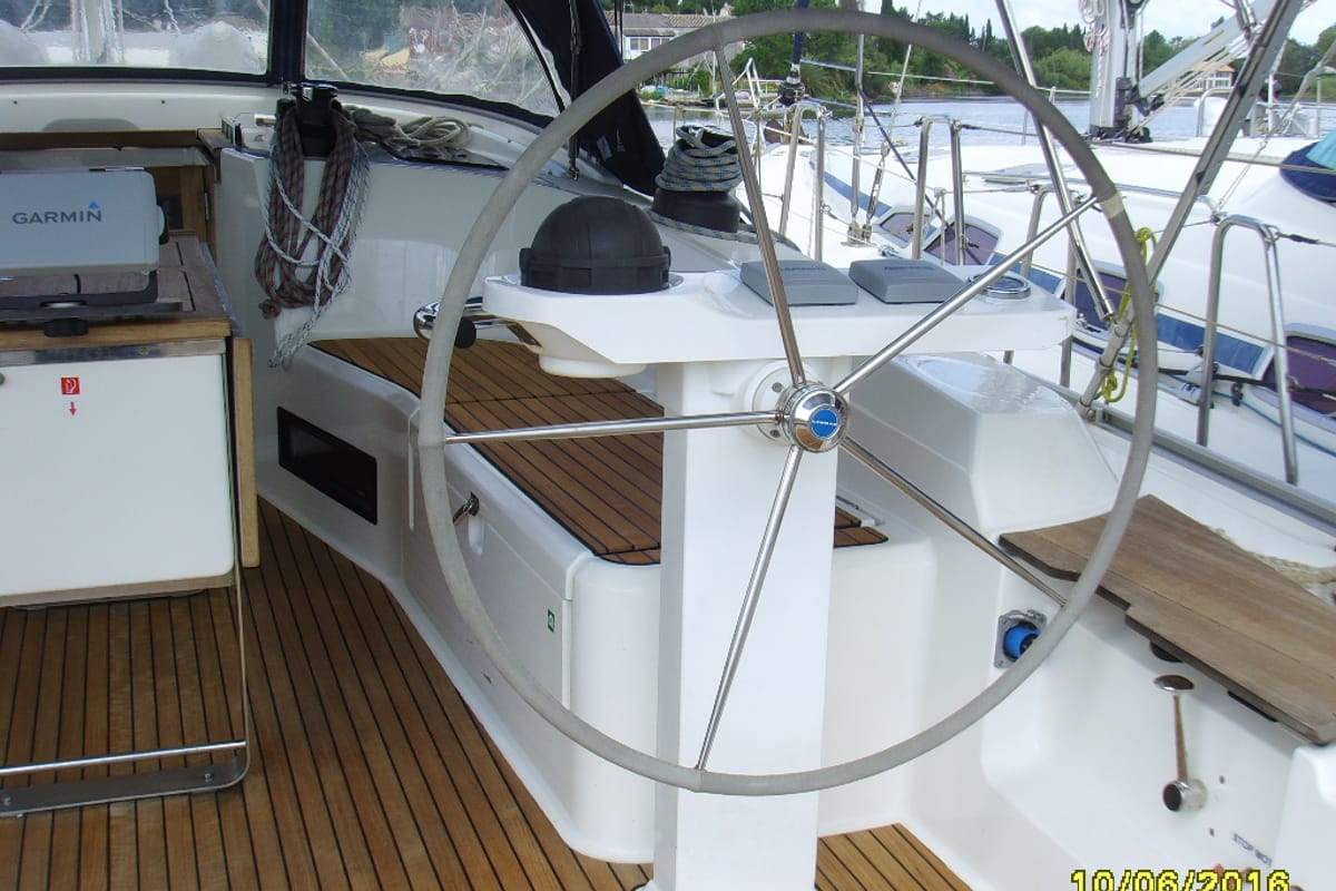 Head on Patroklos, a Bavaria Cruiser 45 sailboat at Municipal Unit of Lefkada, Greece