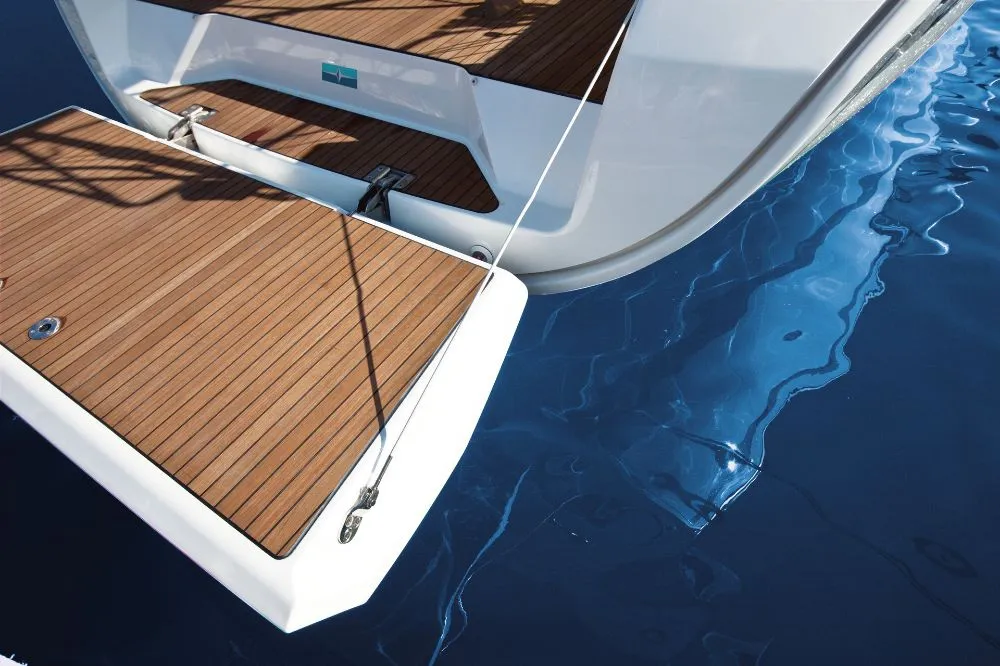 Deck of Eneja, a Bavaria Cruiser 37 sailboat at Općina Sukošan, Croatia