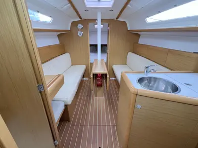 Salon of Thunder, a Jeanneau Sun Odyssey 30i sailboat at Flensburg, Germany