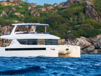 Exterior view of Moorings 464PC Exclusive, a Leopard 46PC catamaran at Općina Marina, Croatia
