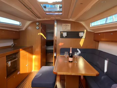 Salon of Sapphire, a Bavaria Cruiser 41 sailboat at Općina Sukošan, Croatia