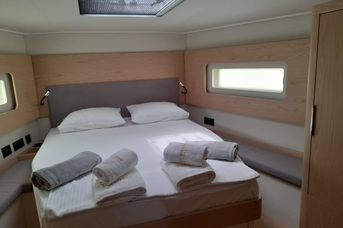 Cabin on Extra mile, a Beneteau First 53 sailboat at Lavreotiki Municipal Unit, Greece