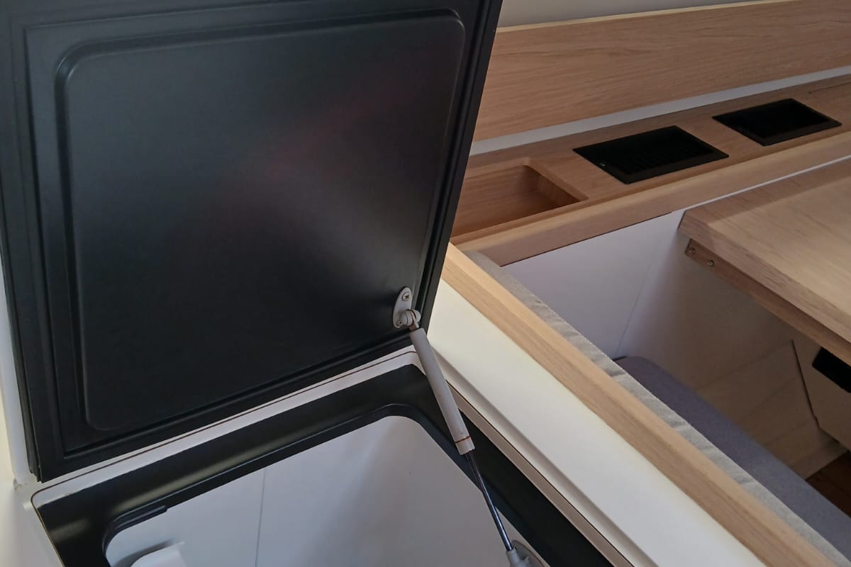 Galley of Extra mile, a Beneteau First 53 sailboat at Lavreotiki Municipal Unit, Greece