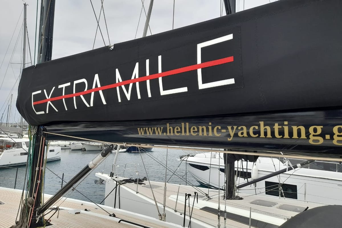 Extra mile, a Beneteau First 53 sailboat at Lavreotiki Municipal Unit, Greece