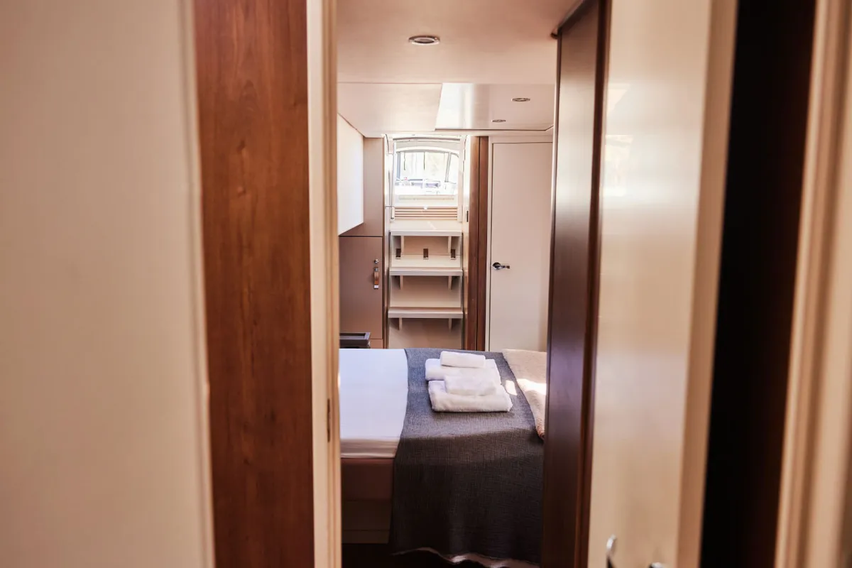 Cabin on Taurus, a Bali 4.8 catamaran at Marmaris, Turkey
