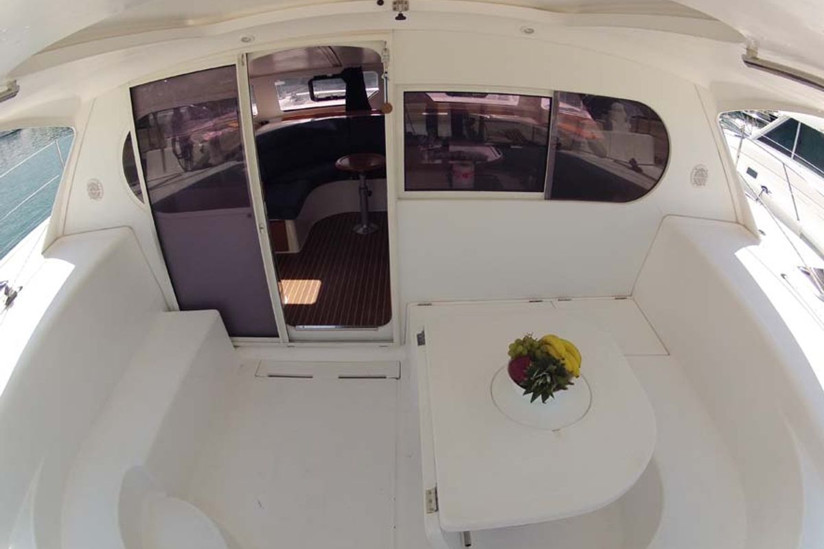 Deck of Rapido, a Nautitech Rochefort Nautitech 40 catamaran at Split, Croatia