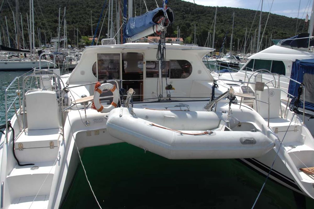 Exterior view of Rapido, a Nautitech Rochefort Nautitech 40 catamaran at Split, Croatia